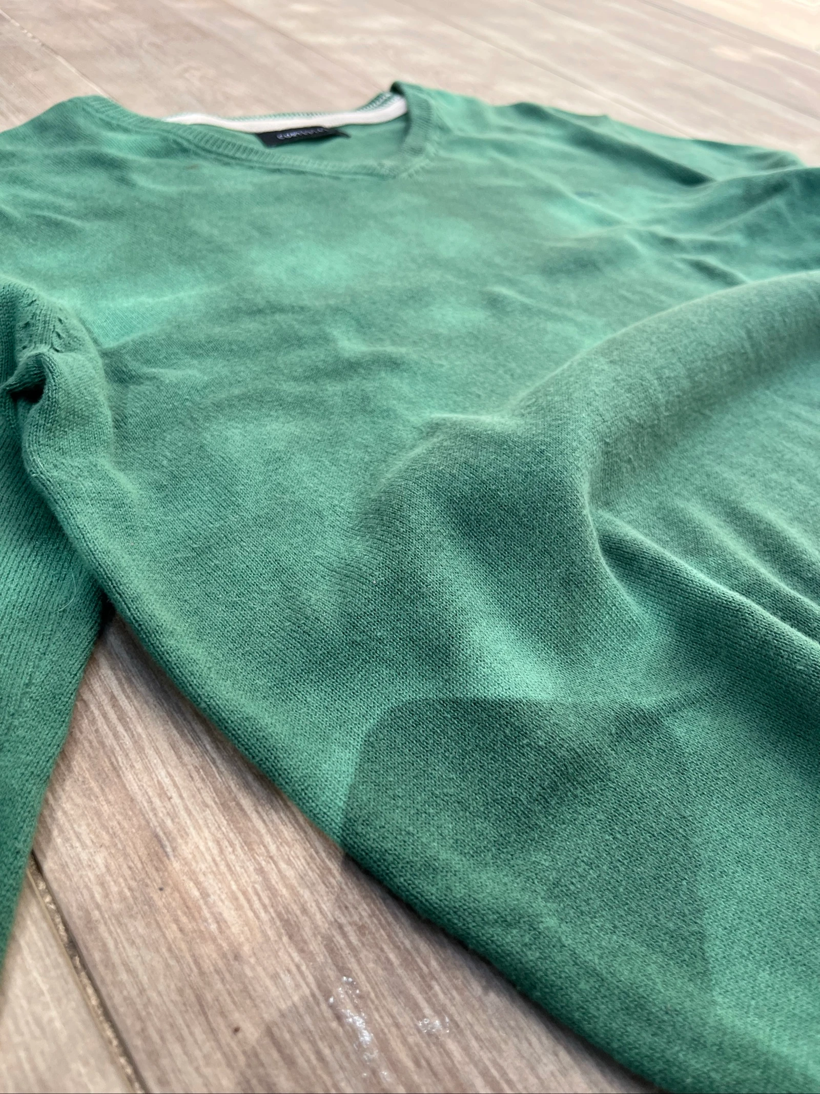 Jersey Cortefiel Verde | Gola V | Tamanho M – photo 3